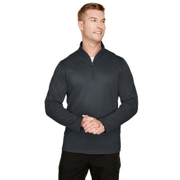 Harriton M748 Men's Advantage Snag Protection Plus Quarter-Zip Pullover-Dark Charcoal-4XL