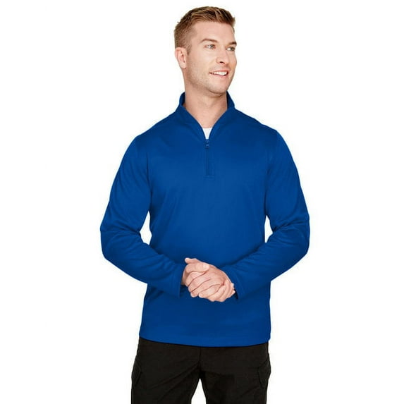 Harriton M748 Men's Advantage Snag Protection Plus Quarter-Zip Pullover-True Royal-L