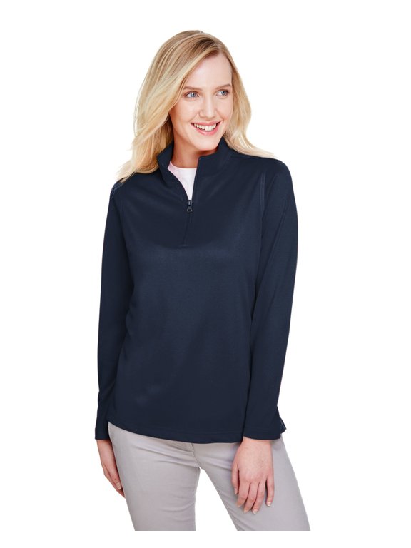 M748W Women's Advantage Snag Protection Plus Quarter-Zip Pullover-Dark Navy-M