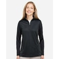 thumbnail image 1 of Harriton M786W Women's Flash Snag Protection Plus IL Colorblock Quarter-Zip Pullover-Black/ Dark Charcoal-S, 1 of 6