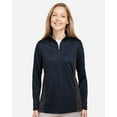 thumbnail image 1 of Harriton M786W Women's Flash Snag Protection Plus IL Colorblock Quarter-Zip Pullover-Dark Navy/ Dark Charcoal-3XL, 1 of 6