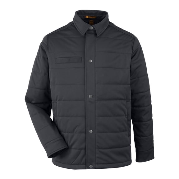 Harriton M821 Unisex Guardian Soft Shell Chore Coat-Dark Charcoal-2XL