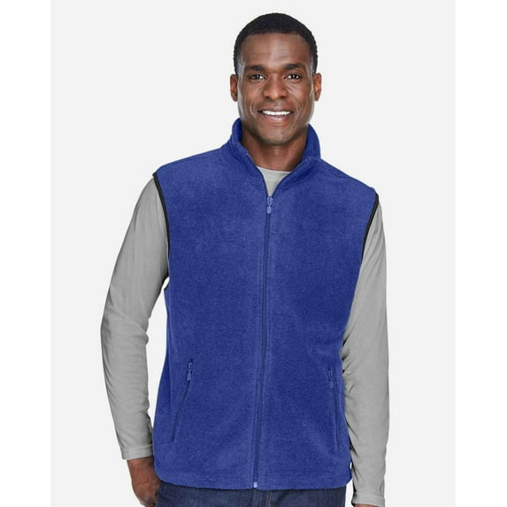 Harriton M985 Unisex Fleece Full-Zip Vest-True Royal-3XL