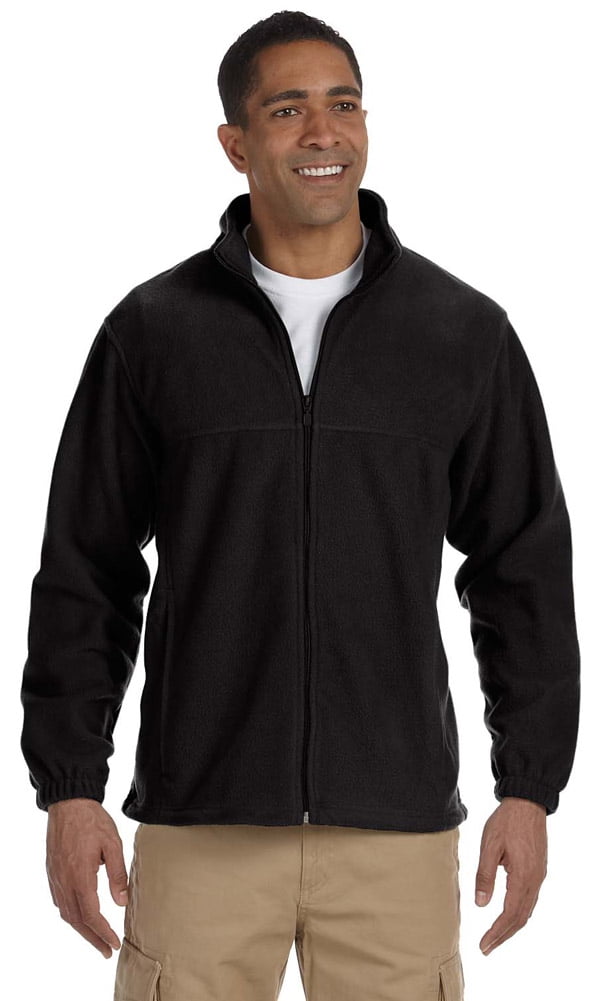 Harriton M990 Mens Full Zip Fleece Jacket Black 5XLarge