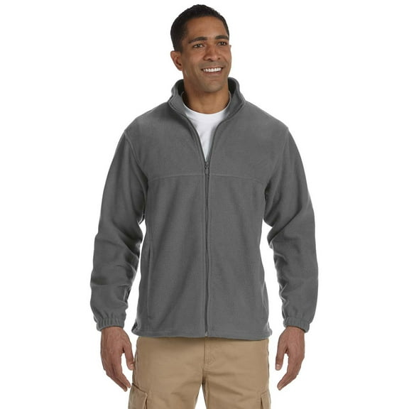 Harriton M990 Mens Full Zip Fleece Jacket - Charcoal - Large