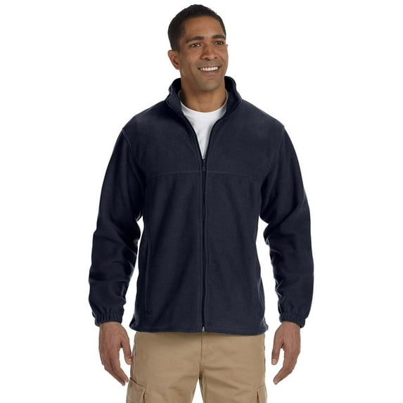 Harriton M990 Mens Full Zip Fleece Jacket - Navy - Small