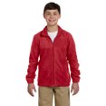 thumbnail image 1 of Harriton M990Y Youth Full Zip Fleece Jacket - Red - Small, 1 of 2