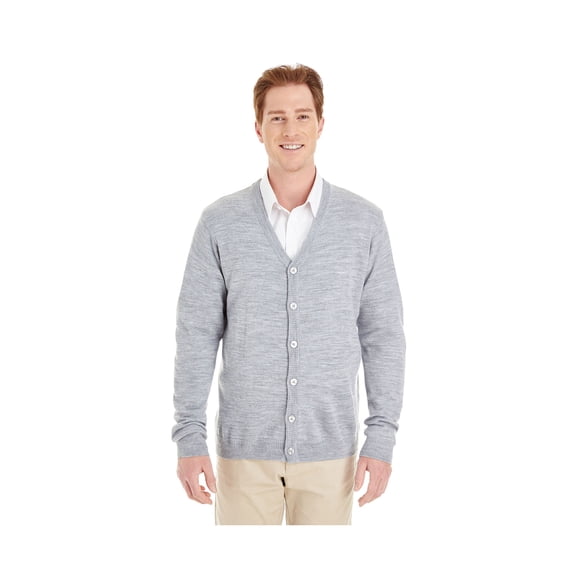 Harriton Men'S Pilbloc V-Neck Sweater, M425 ,GREY HEATHER, S
