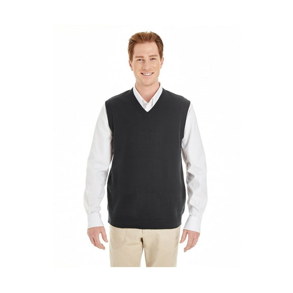 Harriton Men'S Pima-Tech Oxford Piqué Polo, M415 ,BLACK, XL