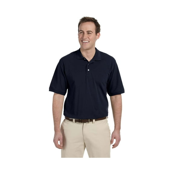 Harriton Men'S Tall Foundation 100% Cotton Long-Sleeve Twill Shirt With Teflon, M265T ,NAVY, XLT