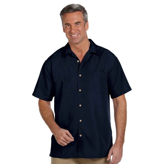 Harriton Men's Barbados Textured Camp Shirt
