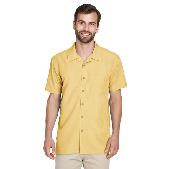 Harriton Men's Barbados Textured Camp Shirt - M560