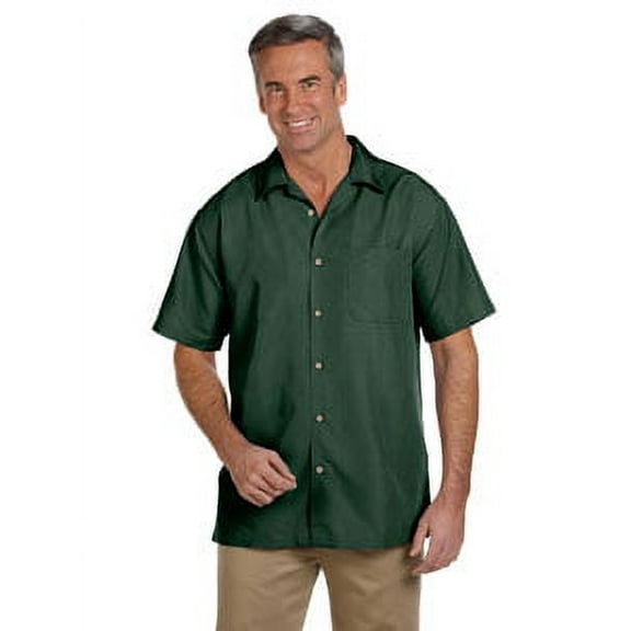 Harriton Men's Barbados Textured Camp Shirt