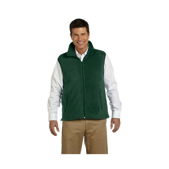 Harriton Men's Midweight Full-Zip Fleece Vest, Style M985