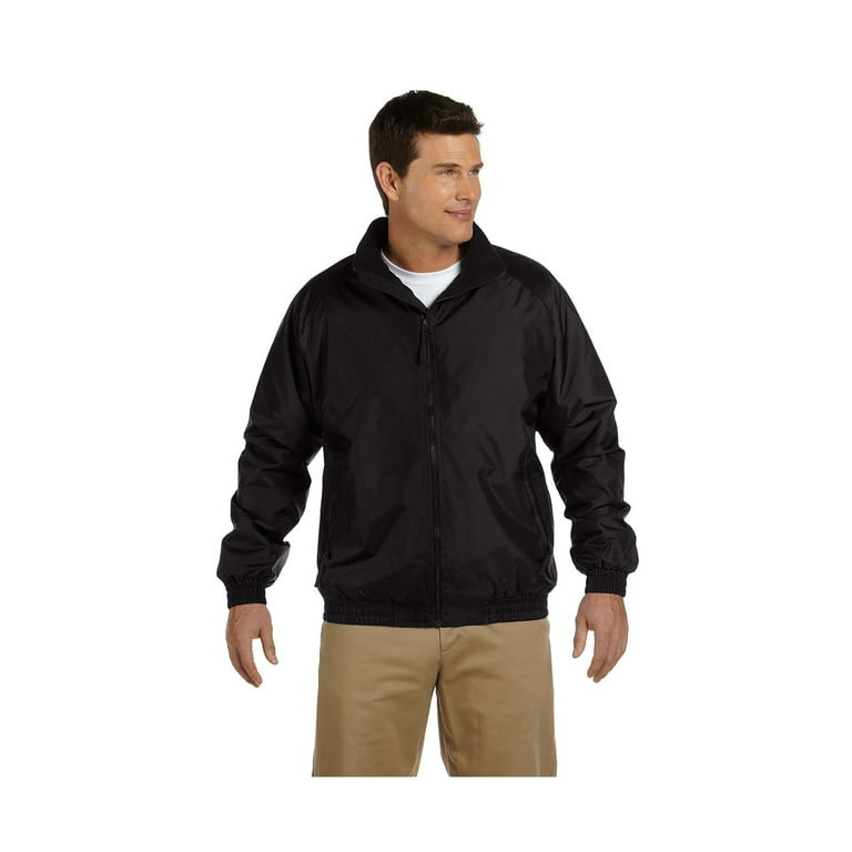 Harriton Men s Nylon Mock Collar Fleece Jacket Style M740 Walmart