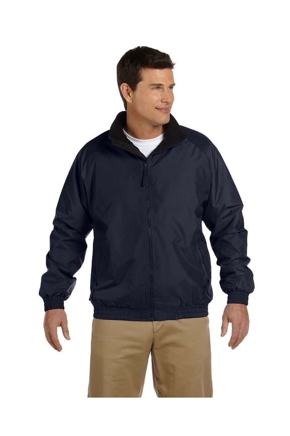 Men's Nylon Mock Collar Fleece Jacket, Style M740
