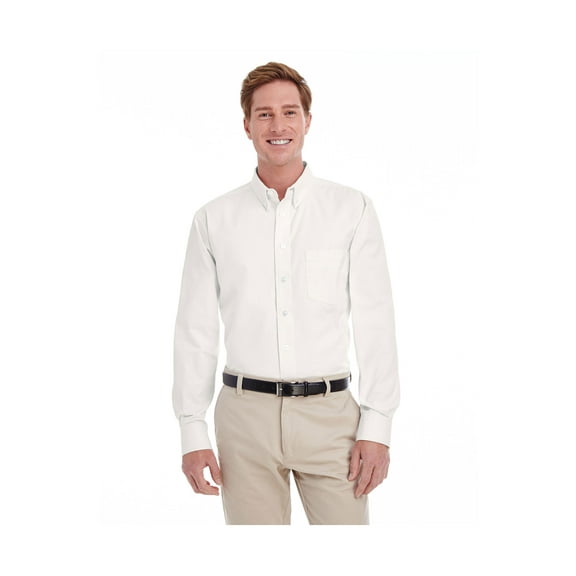 Harriton Men's Tall Foundation 100% Cotton Long-Sleeve Twill Shirt , Style M581T