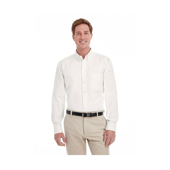Harriton Men's Tall Foundation 100% Cotton Long-Sleeve Twill Shirt , Style M581T