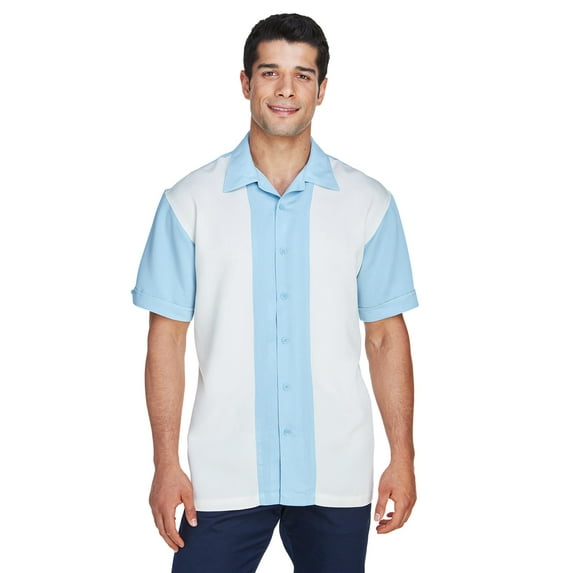 Harriton Men's Two-Tone Bahama Cord Camp Shirt - M575