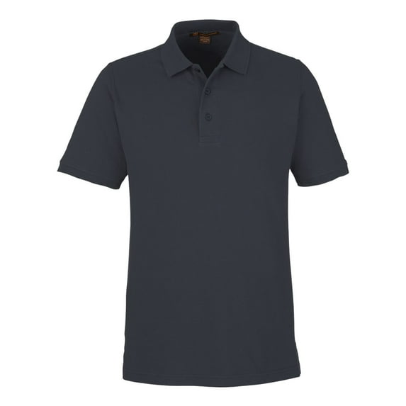 Harriton M205 Men's Valiant Cotton Snag Protect Polo-Dark Charcoal-M