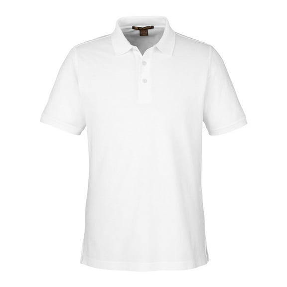 Harriton M205 Men's Valiant Cotton Snag Protect Polo-White-4XL