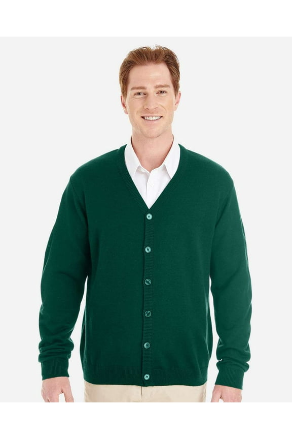 M425 Men's Pilbloc™ V-Neck Button Cardigan Sweater-Hunter-5XL