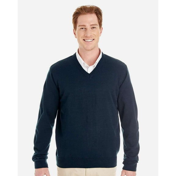 Harriton M420 Men's Pilbloc™ V-Neck Sweater-Dark Navy-4XL