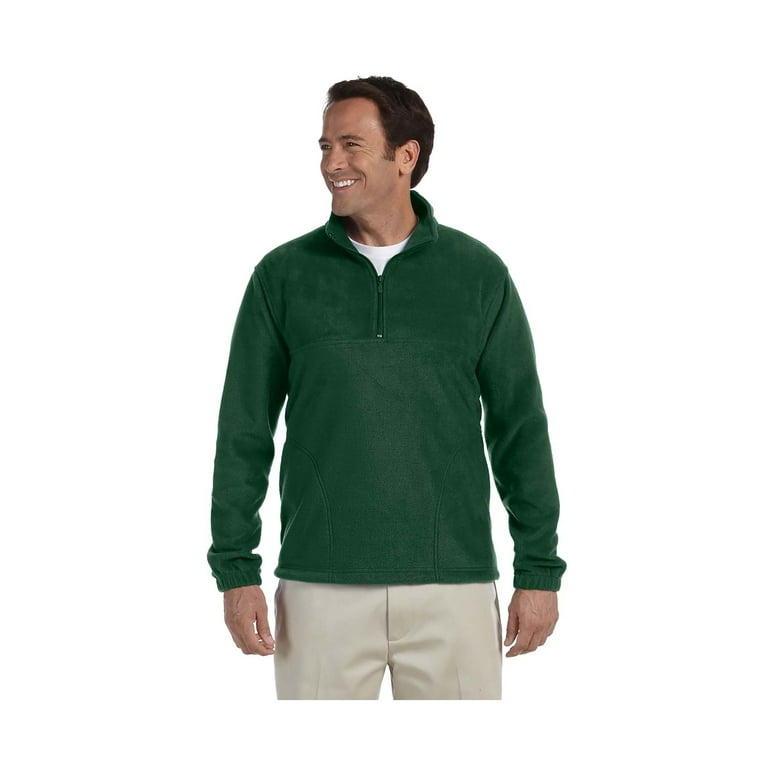 Harriton quarter zip fleece pullover hot sale
