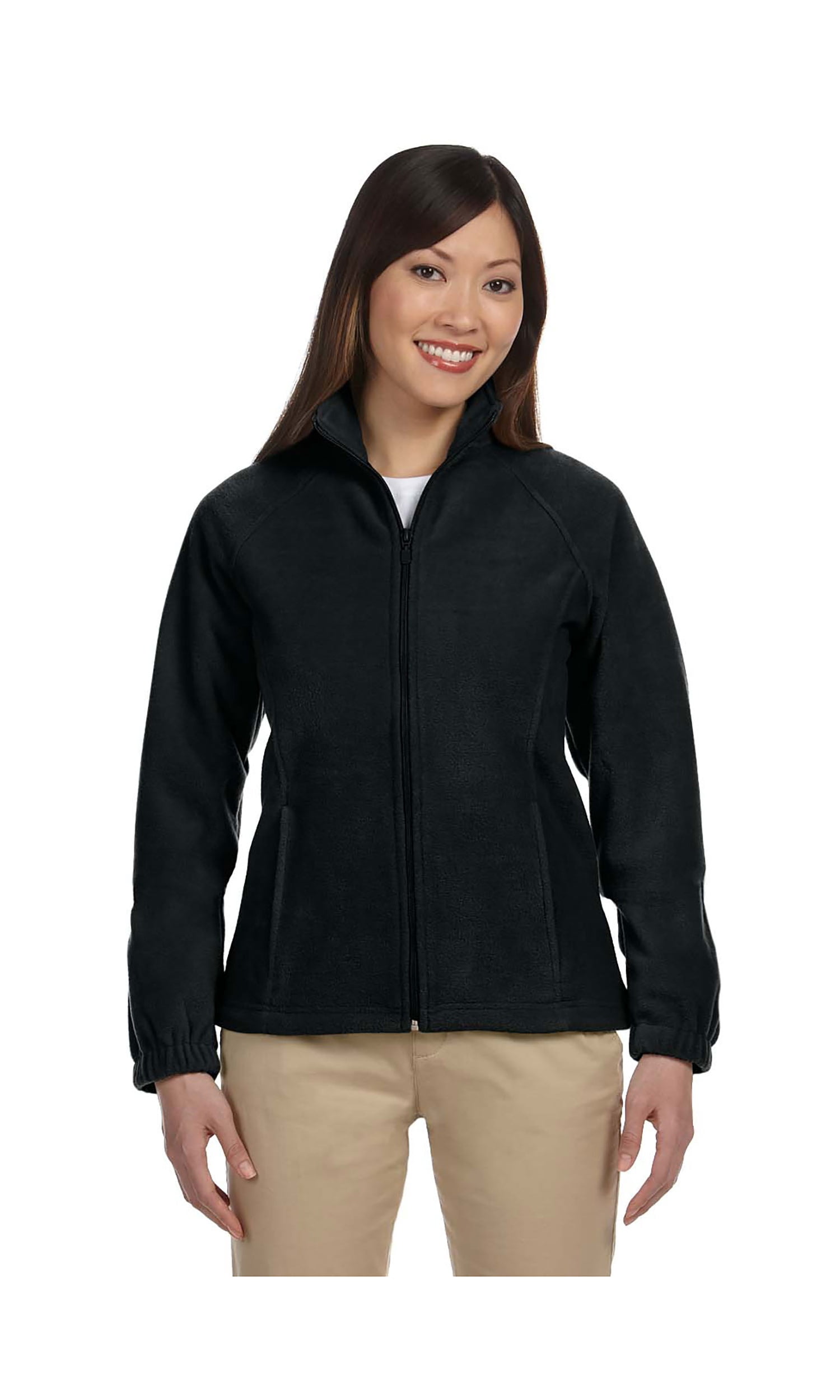 Harriton Youth 8 Oz. Full-Zip Fleece Jacket – Midweight Polyester Pullover With Drawcord Hem & Pockets