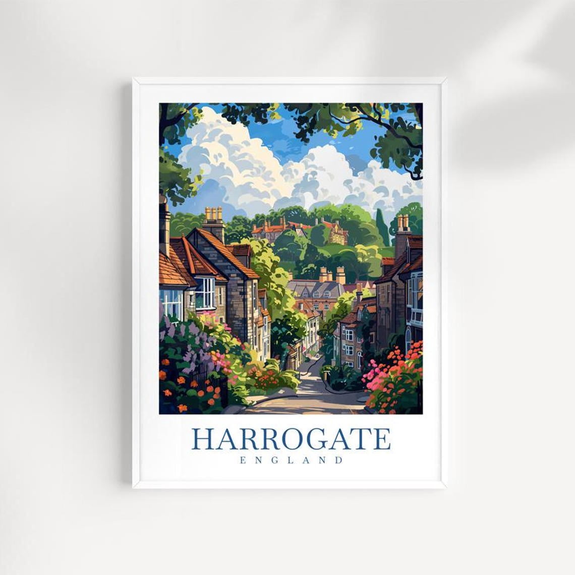 Harrogate England Travel Wall Art Print, Vintage British Home Decor ...