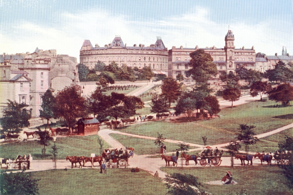 Harrogate North Yorkshire England In The Late 19Th Century From Picturesque History Of Yorkshire Published C1900 Canvas Art - Ken Welsh Design Pics (36 x 22)