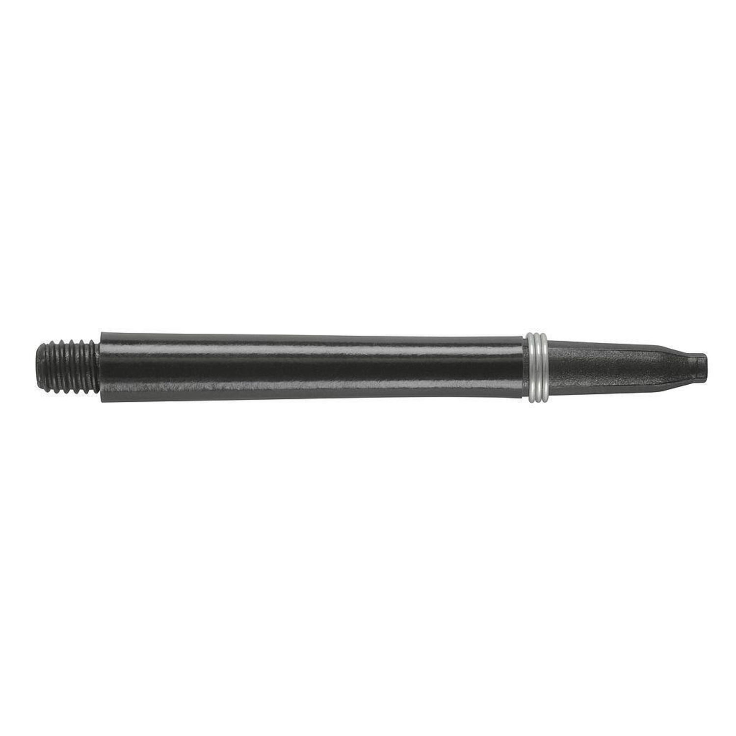 Harrows Supergrip Carbon Black Dart Stems Silver Midi - Total Darts