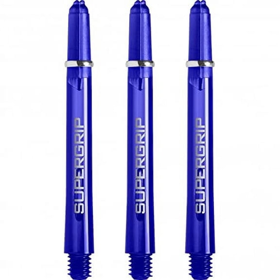 Harrows Supergrip Medium Dart Shafts, Polycarbonate Stems, Machined Rings, Blue (3 Sets)