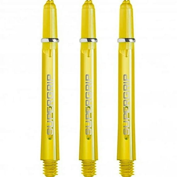 Harrows Supergrip Medium Dart Shafts, Polycarbonate Stems, Machined Rings, Yellow (3 Sets)