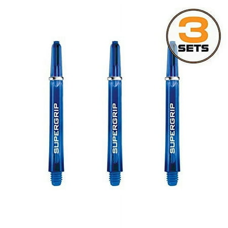 Harrows Supergrip Tweenie Dart Shafts, Polycarbonate Stems, Machined Rings, Blue (3 Sets)