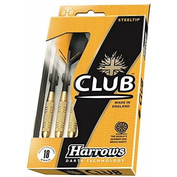 Harrows Unisex's Club Brass Darts, Gold, 28 g