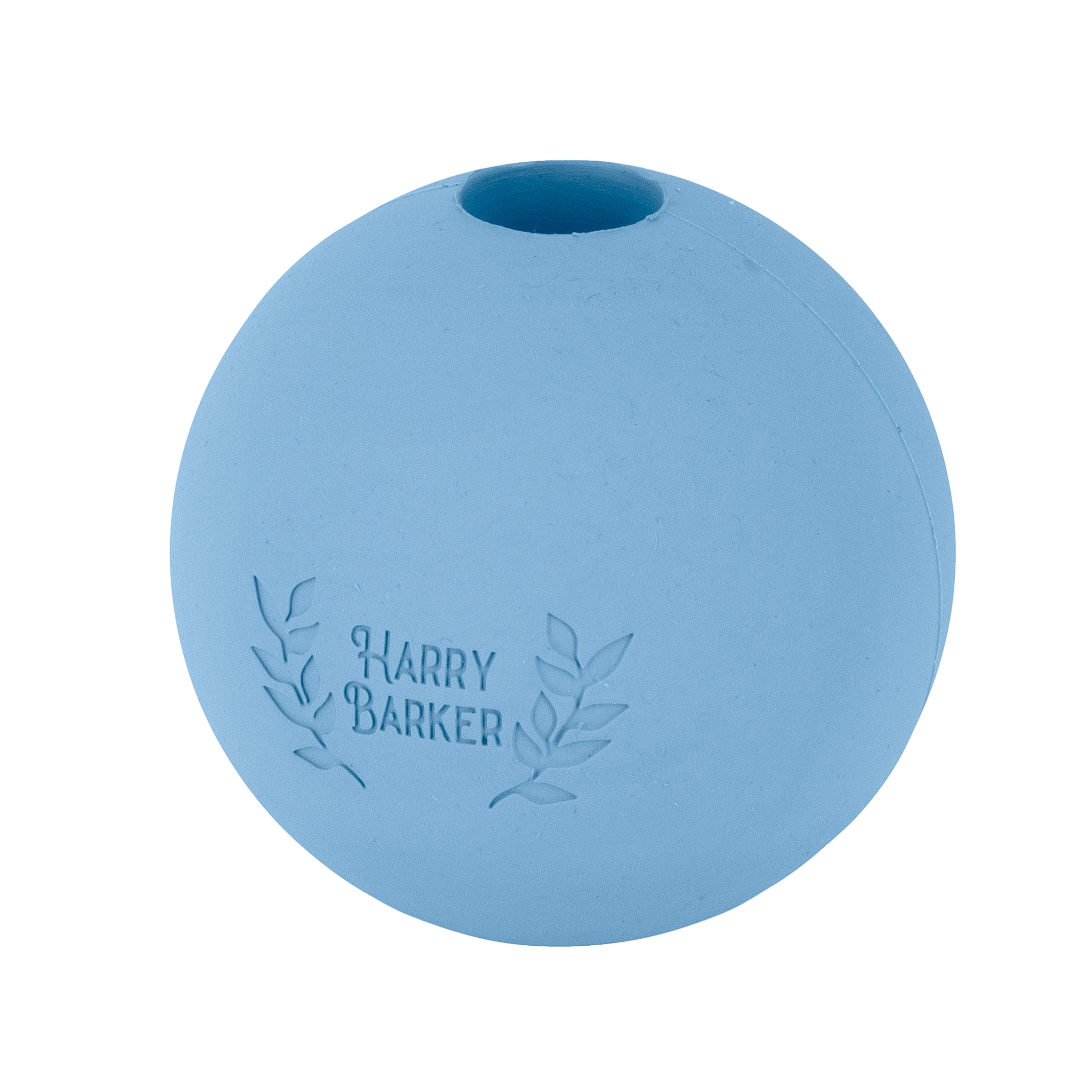 Harry Barker 3 Inch Durable All-Natural Rubber Dog Ball 4 Pack Set, Blue, Large
