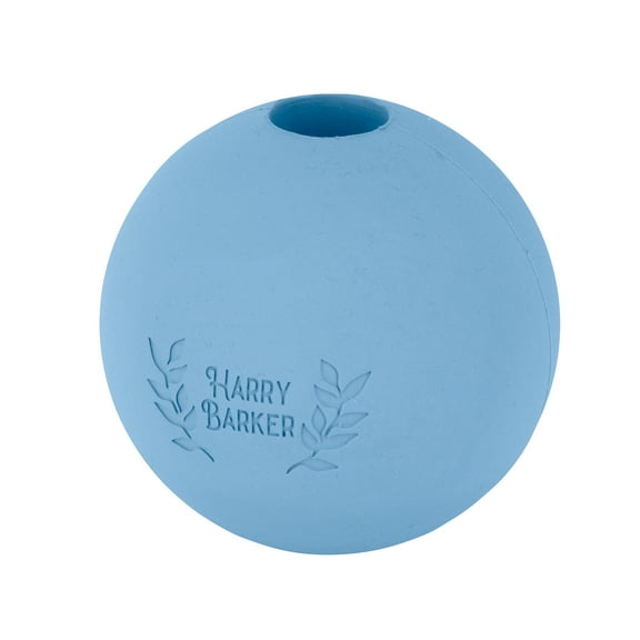 Harry Barker 3 Inch Durable All-Natural Rubber Dog Ball 4 Pack Set, Blue, Large