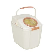 Harry Barker Airtight Eco-friendly Plastic Food Storage, 25lbs, White
