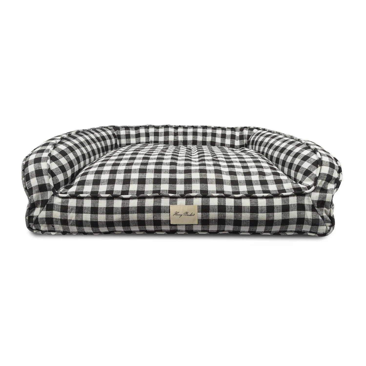 Harry Barker Black Buffalo Check Lounger Bed, Medium