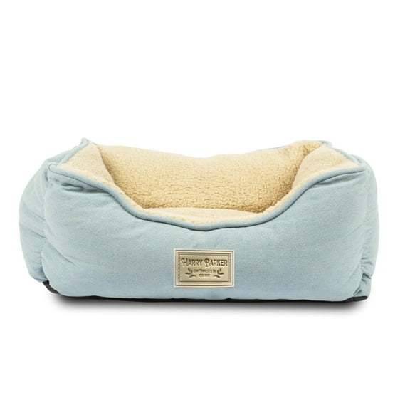 Harry Barker Small Blue Sherap Cuddler Bed with Memory Foam