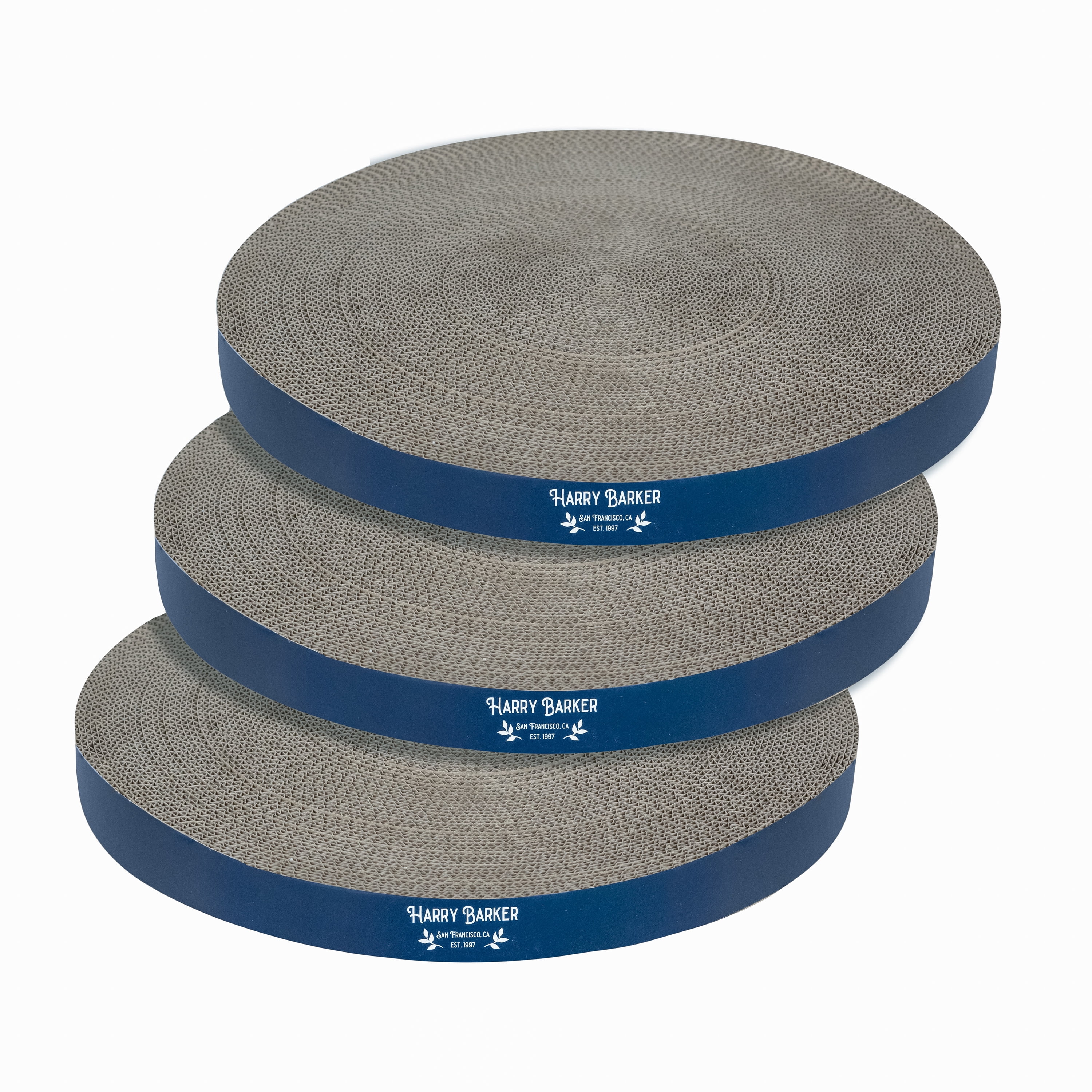 Harry Barker Cat Refillable Scratchers, Blue, 2 Pack