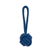 Harry Barker Cotton Rope Tug and Toss Dog Toy, Blue, Large