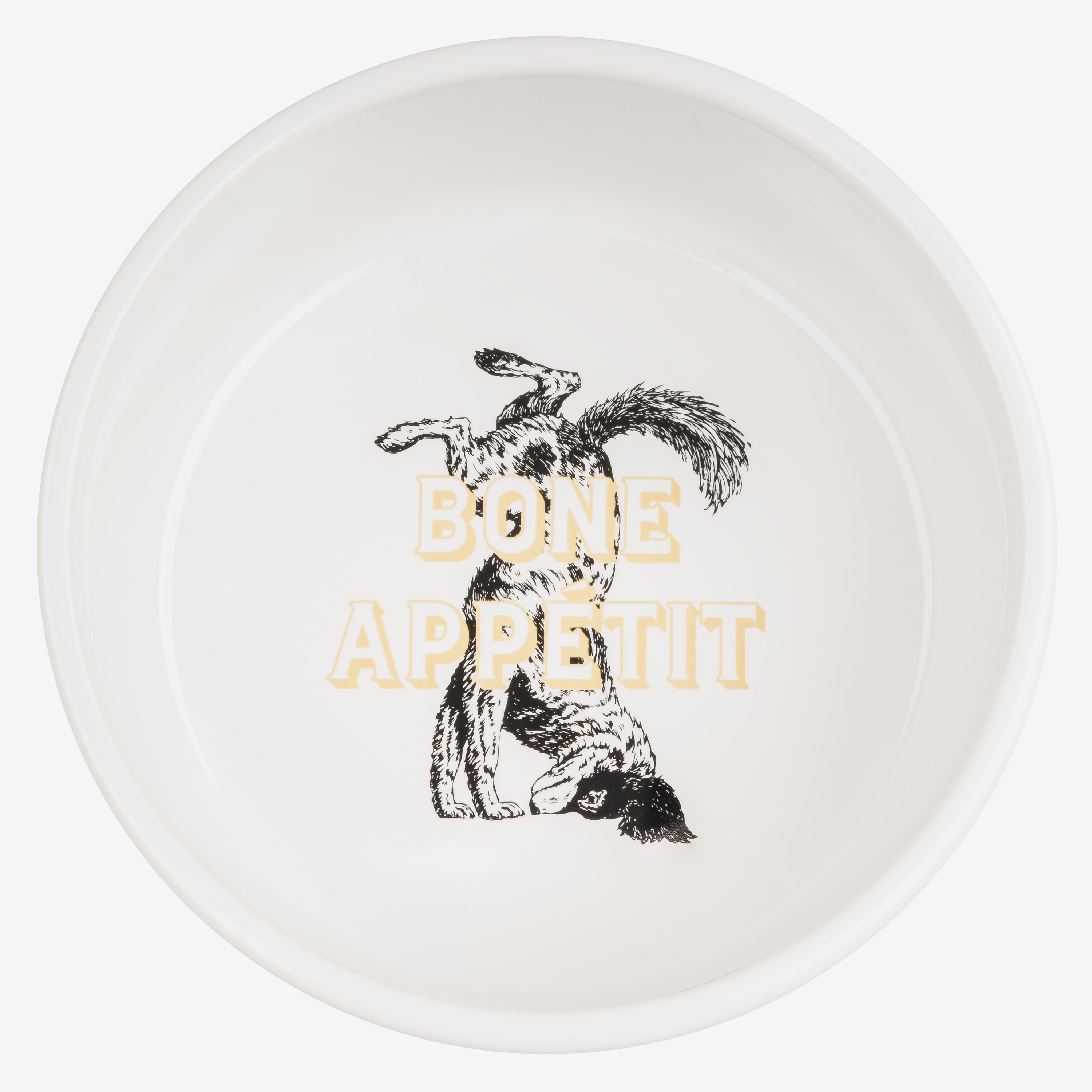 Harry Barker Ceramic Dog Bowl, White, Large