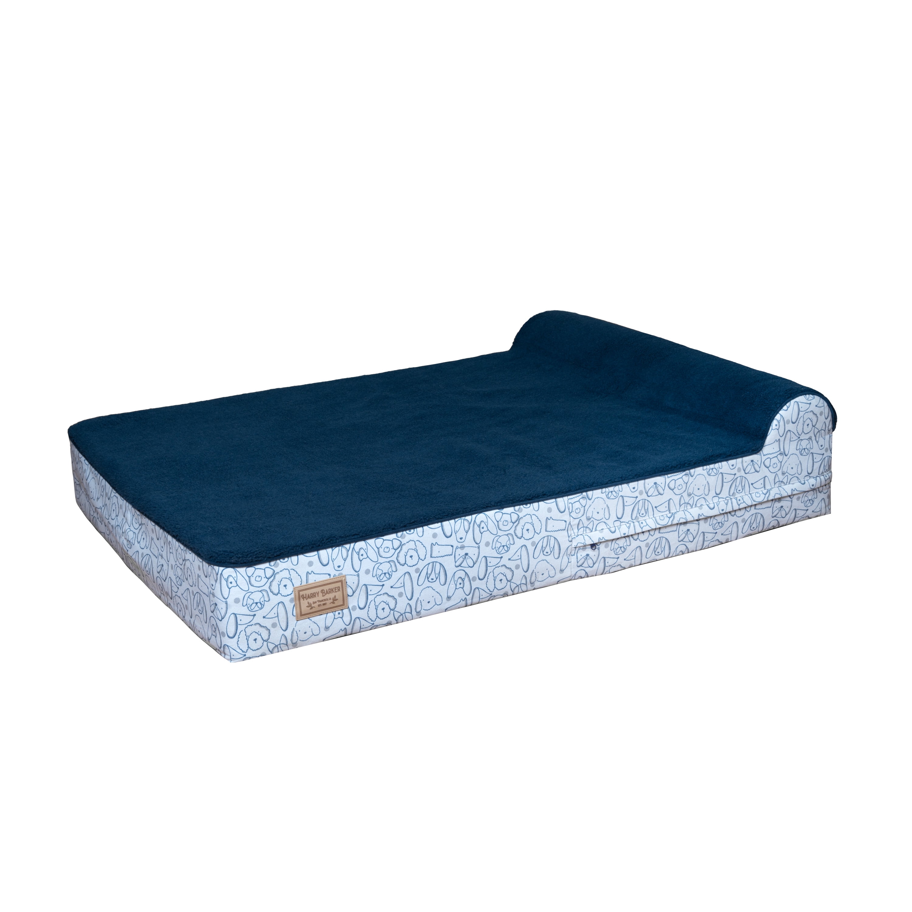 Harry Barker Premium Waterproof Orthopedic Pet Bed, 11 Inches Thick, BLue, XL