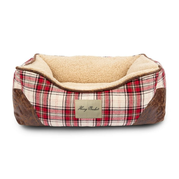 Harry Barker Red & Cream Plaid Bed, Small