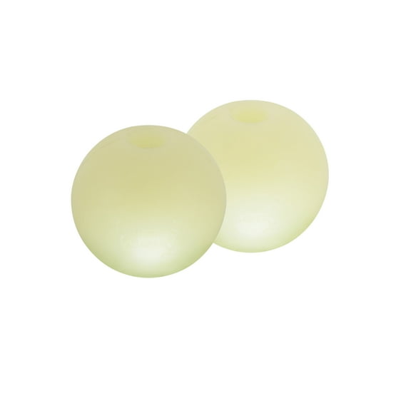 Harry Barker Durable All-Natural Rubber Balls for Dogs, 2.5" Glow Balls, Yellow, 2 Pack Set