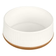 Harry Barker Plastic Modern Dog Bowls, White, Small, 2 Pack