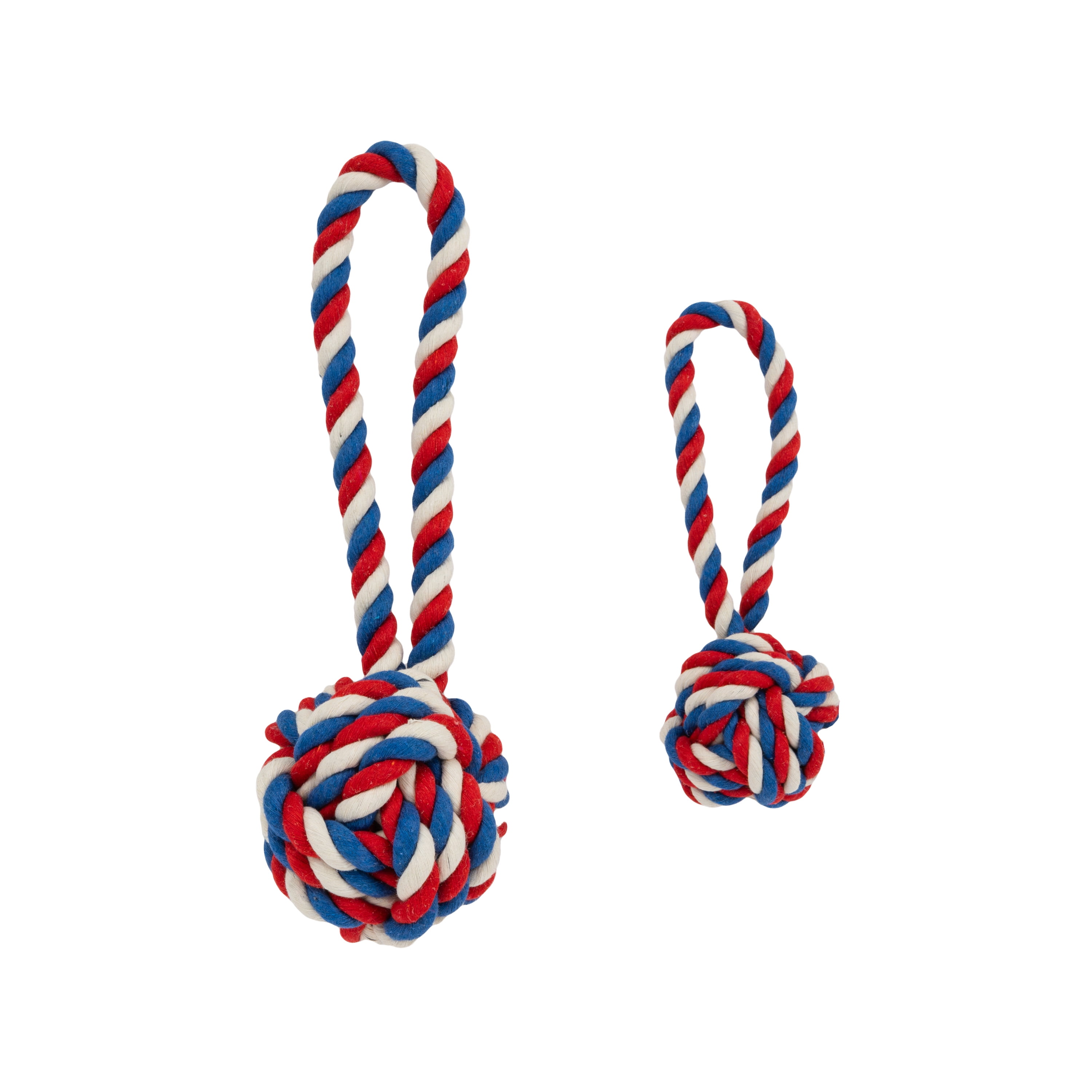 Harry Barker Tug and Toss Small Cotton Dog Rope Toy, Multi-color