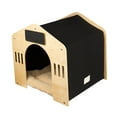 thumbnail image 1 of Harry Barker Wooden Pet House, Cat Cube, Brown, 1 of 7